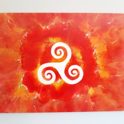 Triskel flamboyant (80 x 60 cm)