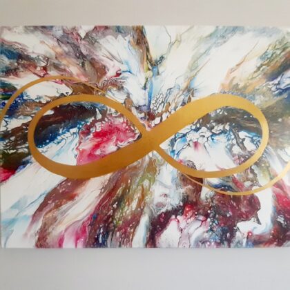 Lemniscate multicolore (80 x 60 cm)